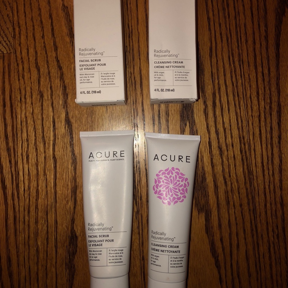 Acure radically rejuvenating scrub and cleanser